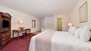 Desk, iron/ironing board, free WiFi, alarm clocks