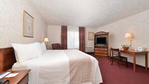 Desk, iron/ironing board, free WiFi, alarm clocks
