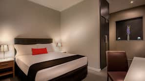 In-room safe, desk, laptop workspace, iron/ironing board