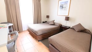 Desk, iron/ironing board, free WiFi, linens