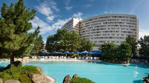 Indoor pool, seasonal outdoor pool