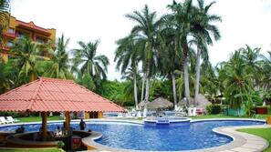 Indoor pool, 2 outdoor pools, pool umbrellas