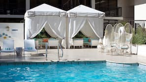 Outdoor pool, open 5:00 AM to 10:00 PM, pool umbrellas, pool loungers