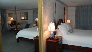 Hypo-allergenic bedding, down comforters, in-room safe