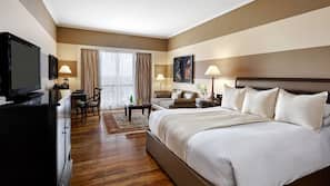Egyptian cotton sheets, premium bedding, pillow top beds, minibar
