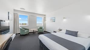 Desk, blackout curtains, iron/ironing board, free WiFi