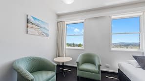 Desk, blackout curtains, iron/ironing board, free WiFi