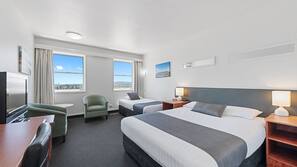 Desk, blackout curtains, iron/ironing board, free WiFi