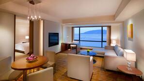 In-room safe, desk, iron/ironing board, free cribs/infant beds