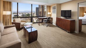 Premium bedding, down comforters, pillowtop beds, in-room safe