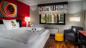 Premium bedding, down duvet, pillow top beds, in-room safe