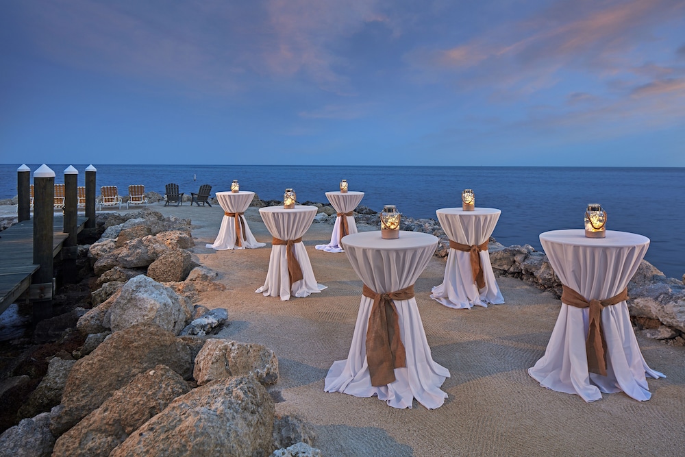 Outdoor banquet area, Hadley House Islamorada