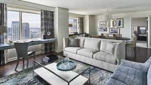 Premium bedding, down comforters, pillowtop beds, minibar