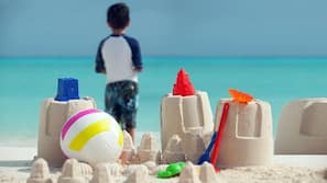 On the beach, white sand, scuba diving, snorkelling
