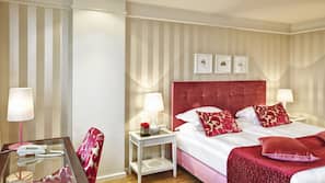 Premium bedding, desk, blackout drapes, iron/ironing board