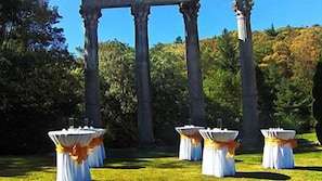 Outdoor wedding area