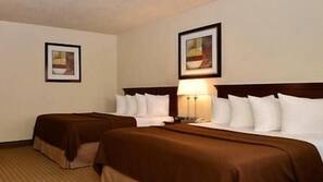 Iron/ironing board, free WiFi, alarm clocks
