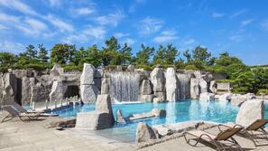 Indoor pool, seasonal outdoor pool, sun loungers