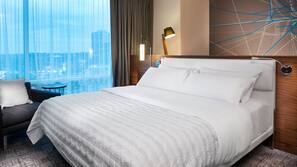 Premium bedding, pillow top beds, desk, iron/ironing board