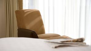 Down duvet, pillow top beds, minibar, in-room safe