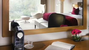 Down duvet, pillow top beds, minibar, in-room safe