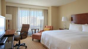 Hypo-allergenic bedding, down duvet, pillow top beds, in-room safe