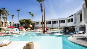 Seasonal outdoor pool, open 10:00 AM to 6:00 PM, cabanas (surcharge)