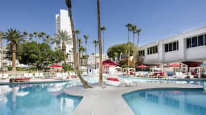 Seasonal outdoor pool, open 10:00 AM to 6:00 PM, cabanas (surcharge)