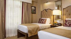 Premium bedding, pillowtop beds, in-room safe, desk