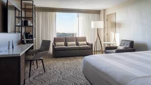 Down comforters, pillowtop beds, in-room safe, desk