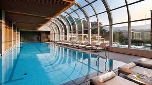 Indoor pool, seasonal outdoor pool