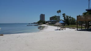 Private beach, beach bar