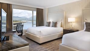 Premium bedding, down comforters, pillowtop beds, minibar