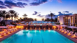 3 outdoor pools, pool cabanas (surcharge)