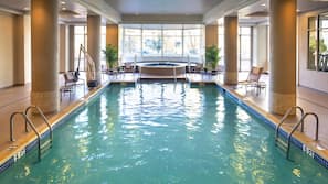 Indoor pool, sun loungers