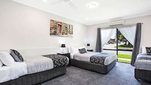 Pillow top beds, minibar, desk, blackout curtains