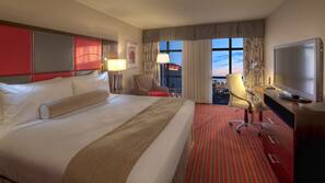 In-room safe, desk, laptop workspace, iron/ironing board