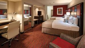 In-room safe, desk, laptop workspace, iron/ironing board