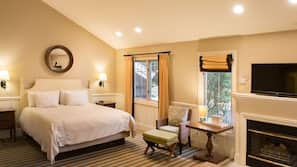 Premium bedding, blackout drapes, iron/ironing board