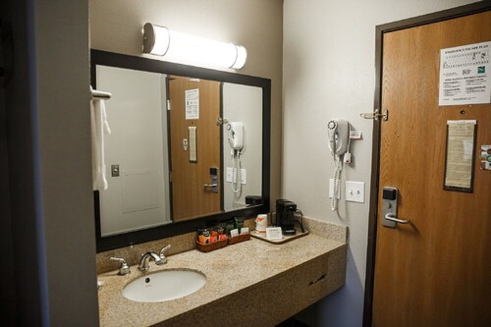 Bathroom sink, Quality Inn Burlington near Hwy 34