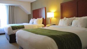 Premium bedding, pillowtop beds, individually furnished, desk