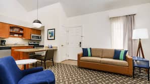 Premium bedding, desk, blackout drapes, iron/ironing board