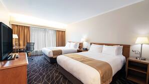 In-room safe, desk, blackout curtains, soundproofing