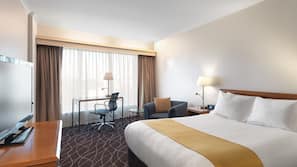 In-room safe, desk, blackout curtains, soundproofing