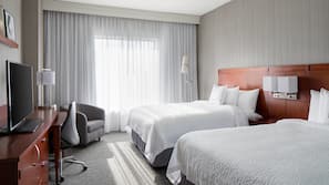 Premium bedding, pillowtop beds, desk, iron/ironing board