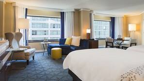 Premium bedding, pillowtop beds, in-room safe, desk