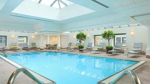 Indoor pool, open 6 AM to 11 PM, sun loungers