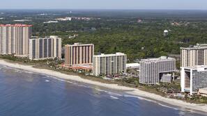 On the beach, white sand