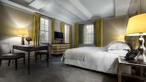 Roupas de cama premium, edredons de pluma, frigobar, cofres nos quartos