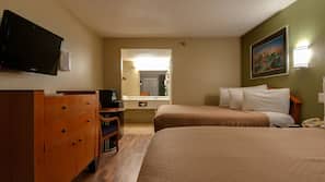 Desk, blackout drapes, free WiFi, linens